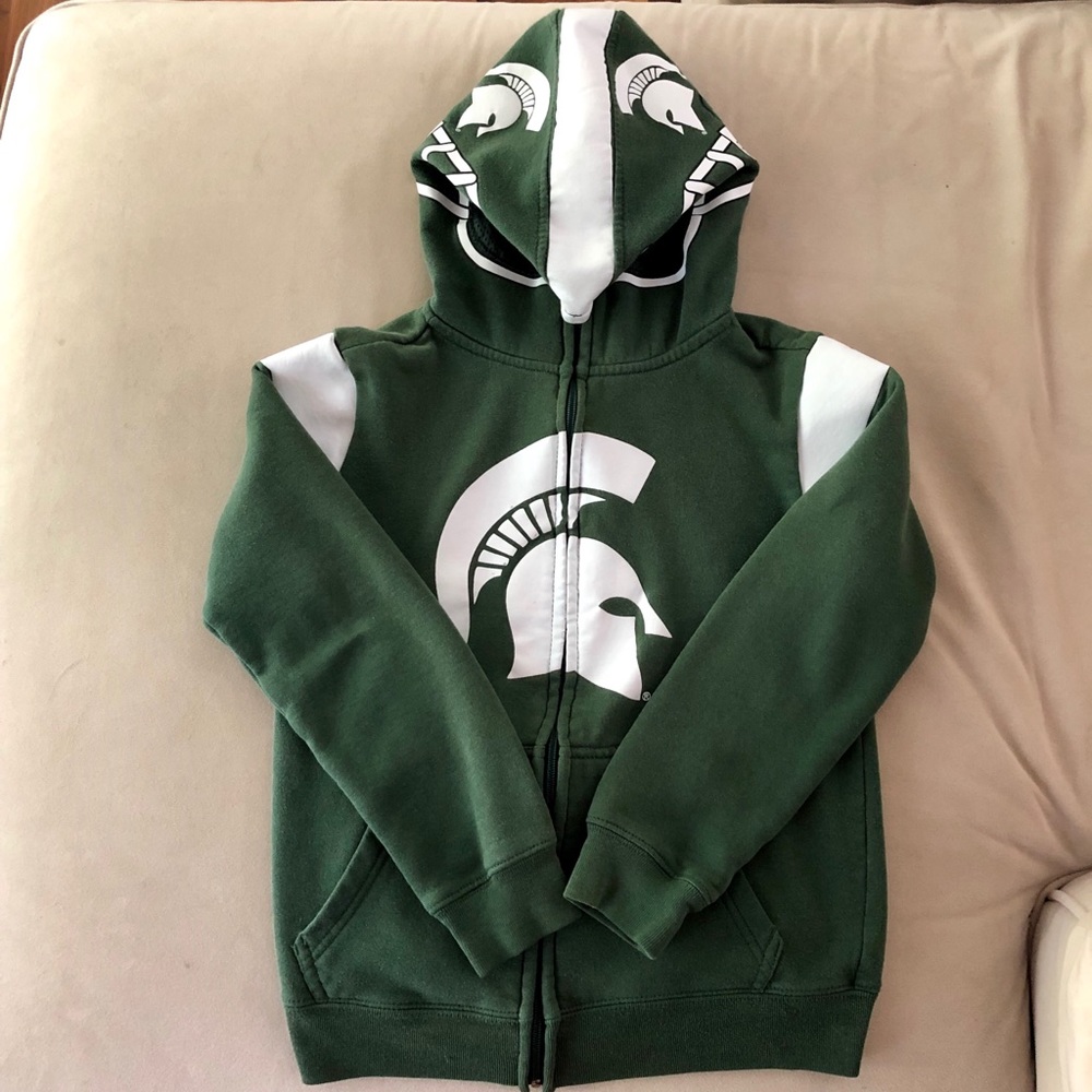 Fun hooded MSU football sweatshirt